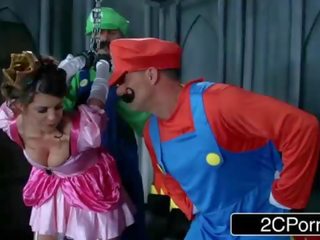 Jerk That Joy Stick: gorgeous Mario Bros Get Busy With Princess Brooklyn Chase