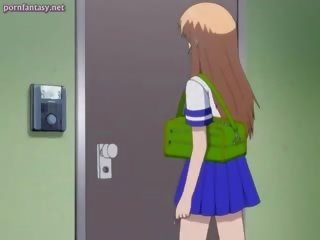 Ryšavý anime tramp sání a tuk šachta