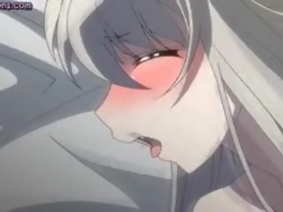 Sexually aroused anime miláček trhne velký čurák