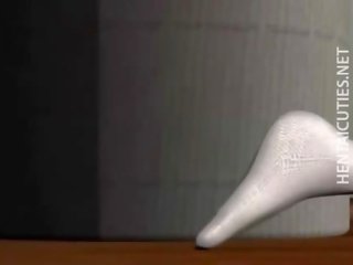 З кляпом у роті 3d аніме ескорт отримує трахкав