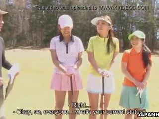 Ázsiai golf harlot jelentkeznek szar tovább a ninth lyuk