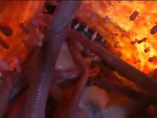 Hervorragend orientalisch teenager saugt ausgeflippt lange tentakel