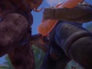 Monsters with Horse Dicks Fuck busty blonde &vert; Big manhood Monster &vert; 3D xxx clip WildLife